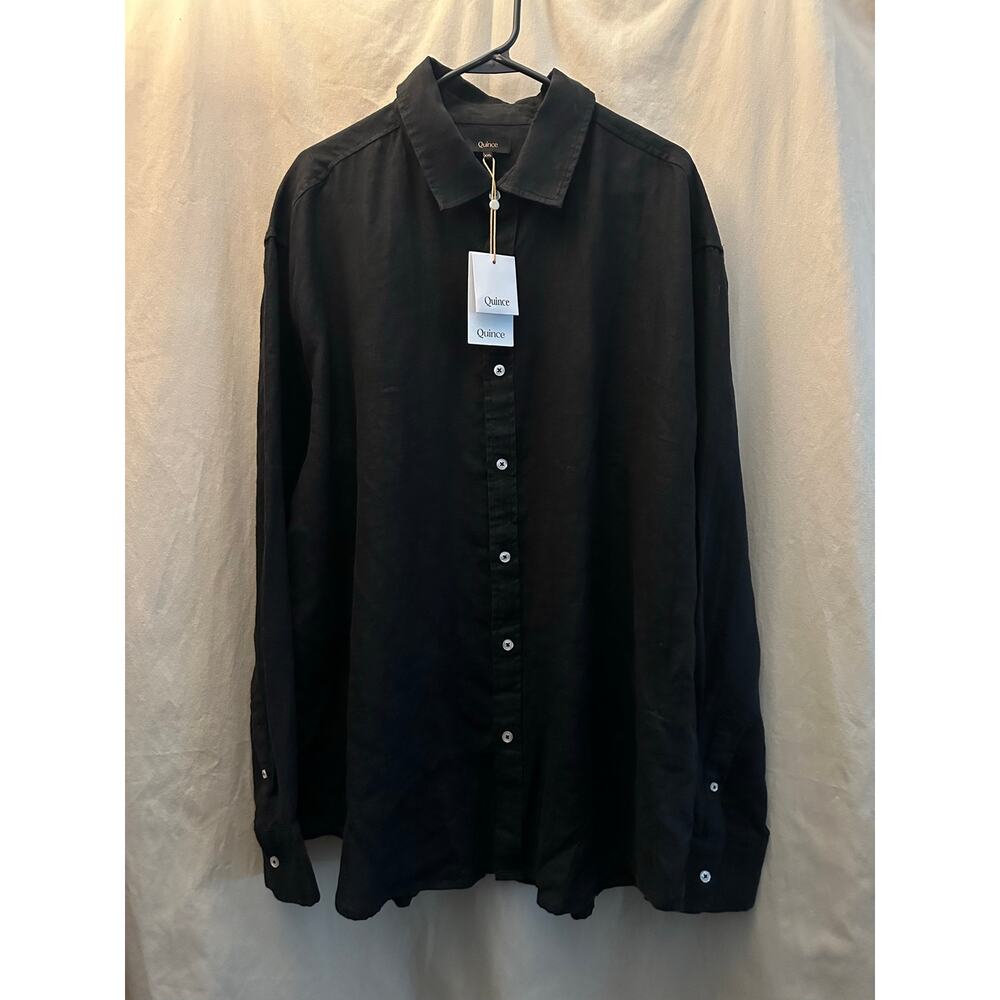 Quince 100% European Linen Relaxed Long Sleeve Shirt Mens XXL NWT - Picture 2 of 9